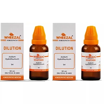 Wheezal Acidum Hydroflouricum 1M (1000 CH) (30ml, Pack of 2)