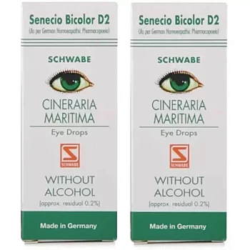 Willmar Schwabe Germany Cineraria Maritima Eye Drops (D2 Without Alcohol) (10ml, Pack of 2)