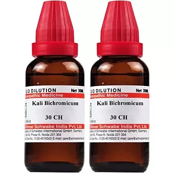 Willmar Schwabe India Kali Bichromicum 30 CH (30ml, Pack of 2)
