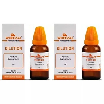Wheezal Acidum Sulphuricum 1M (1000 CH) (30ml, Pack of 2)