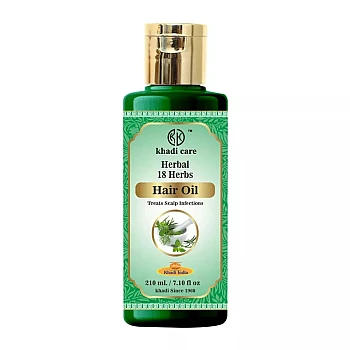 Khadi Care Herbal Ayurvedic 18 Herbs Hair Oil (210ml)