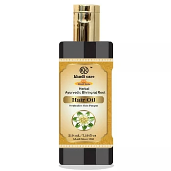 Khadi Care Herbal Ayurvedic Bhringraj Root Hair Oil (210ml)