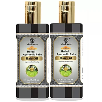 Khadi Care Herbal Ayurvedic Palm Hair Oil (210ml, Pack of 2)