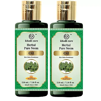 Khadi Care Herbal Pure Neem Oil (210ml, Pack of 2)