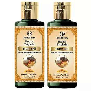 Khadi Care Herbal Triphala Hair Oil (210ml, Pack of 2)
