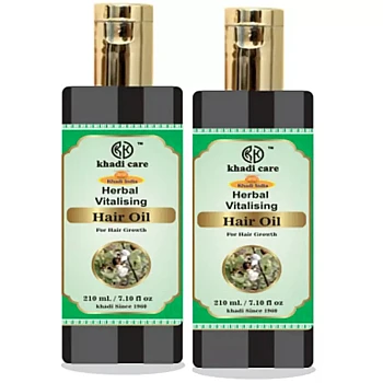 Khadi Care Herbal Vitalising Hair Oil (210ml, Pack of 2)