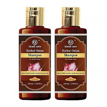 Khadi Care Herbal Onion Shampoo (210ml, Pack of 2)