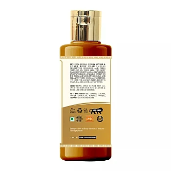 Khadi Care Herbal Woody Sandal & Honey Body Wash (210ml, Pack of 2)