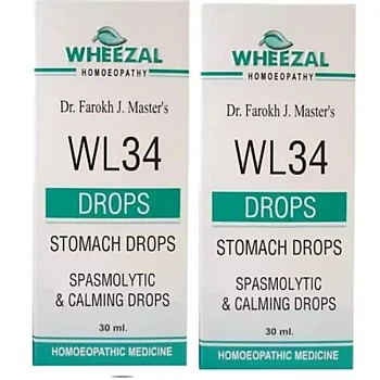 Wheezal WL-34 Stomach Drops (30ml, Pack of 2)