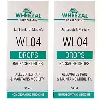 Wheezal WL-4 Backache Drops (30ml, Pack of 2)