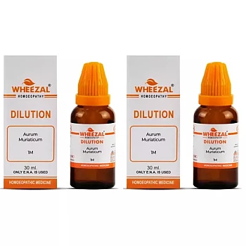Wheezal Aurum Muriaticum 1M (1000 CH) (30ml, Pack of 2)
