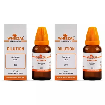 Wheezal Bothrops Lanc 200 CH (30ml, Pack of 2)