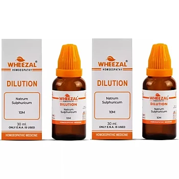 Wheezal Natrum Sulphuricum 10M CH (30ml, Pack of 2)