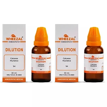 Wheezal Calcarea Muriatica 1M (1000 CH) (30ml, Pack of 2)