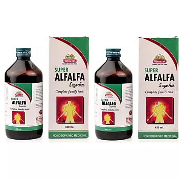 Wheezal Super Alfalfa (Sugar Free) (450ml, Pack of 2)