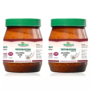 Wheezal Calcarea Carb 3X (450g, Pack of 2)