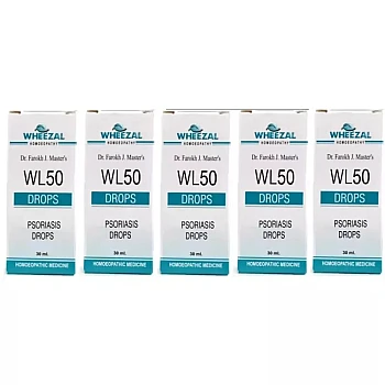 Wheezal WL-50 Psoriasis Drops (30ml, Pack of 5)