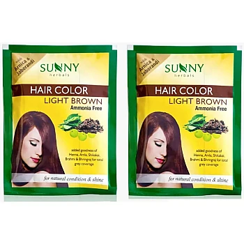 Bakson Sunny Hair Color (Light Brown) (20g, Pack of 2)