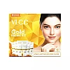 VLCC Gold Facial Kit (Toner 10g + Scrub 10g +Gel 10g + Cream 10g + Peel off mask 10g + Oil Free Moisturising Gel 10g) (1Pack)