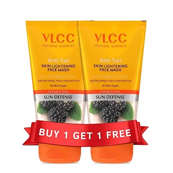 VLCC Anti Tan Skin Lightening Face Wash Buy 1 Get 1 Free (150ml Each) (1Pack)
