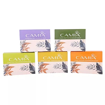Camia Handcrafted Lavender, Rosemary, Lemongrass, Cedarwood And Frankincense Soap (5 Pcs Each 125g) (1Pack)