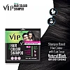 VIP Natural Hair Colour Shampoo Black For Men And Women Shampoo (20ml, Pack of 5)