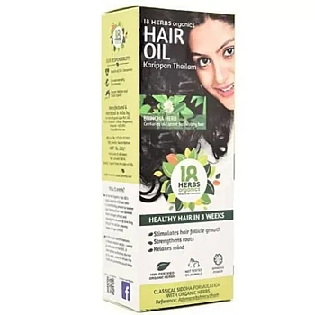 18herbs organics Hair Oil Karippan Thailam (100ml)