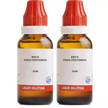 BJain Rhus Toxicodendron 50M CH (30ml, Pack of 2)