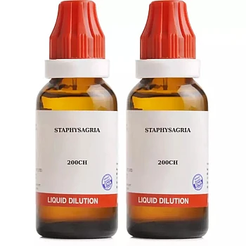 BJain Staphysagria 200 CH (30ml, Pack of 2)