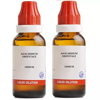 BJain Anacardium Orientale 1M (1000 CH) (30ml, Pack of 2)