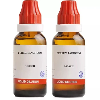 BJain Ferrum Lacticum 1M (1000 CH) (30ml, Pack of 2)