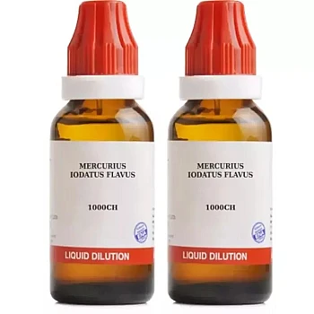 BJain Mercurius Iodatus Flavus 1M (1000 CH) (30ml, Pack of 2)