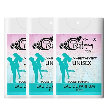Riffway Amethyst Eau De Perfume For Unisex Pocket Perfume (10ml, Pack of 3)