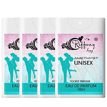 Riffway Amethyst Eau De Perfume For Unisex Pocket Perfume (10ml, Pack of 4)