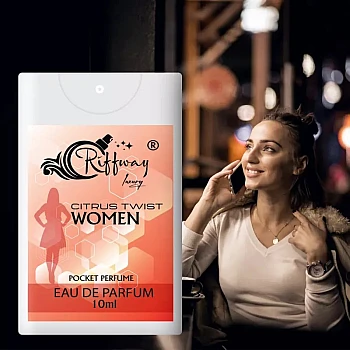 Riffway Citrus Twist Eau De Perfume For Women Pocket Perfume (10ml, Pack of 2)