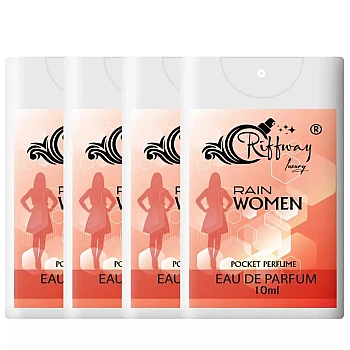 Riffway Rain Luxury Fragrance Perfume Eau De Perfume For Women Pocket Perfume (10ml, Pack of 4)