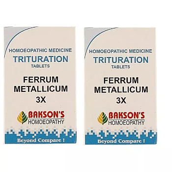 Bakson Ferrum Metallicum 3X (100tab, Pack of 2)