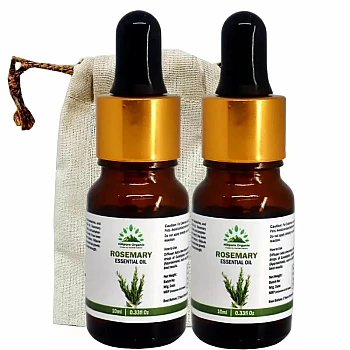 Hillpure Organic Rosemary Essential Oil (10ml, Pack of 2)