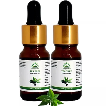 Hillpure Organic Tea Tree Essential Oil (10ml, Pack of 2)