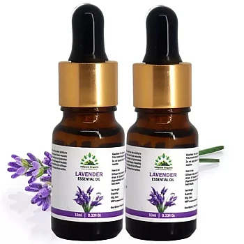 Hillpure Organic Lavender Essential Oil (10ml, Pack of 2)