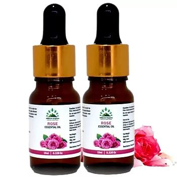 Hillpure Organic Rose Essential Oil (10ml, Pack of 2)