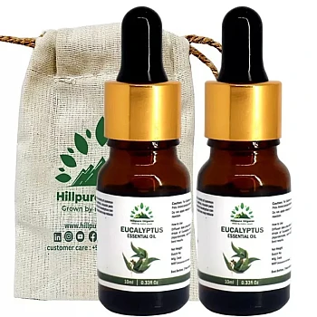 Hillpure Organic Eucalyptus Essential Oil (10ml, Pack of 2)