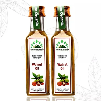 Hillpure Organic Walnut Oil (65ml, Pack of 2)