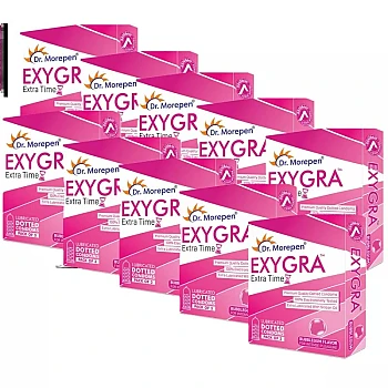Dr Morepen Exygra Bubblegum Flavoured Condoms (3pcs, Pack of 10)