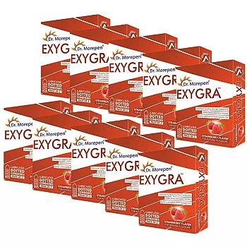 Dr Morepen Exygra Strawberry Flavoured Condoms (3pcs, Pack of 10)