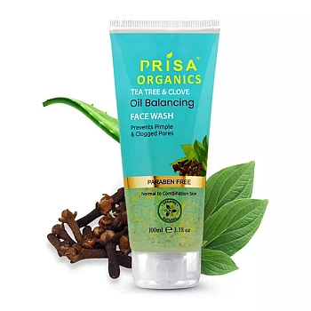 Prisa Organics Tea Tree & Clove Oil Balancing Face Wash (100ml)