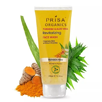 Prisa Organics Turmeric & Aloe Vera Revitalizing Face Wash (100ml)