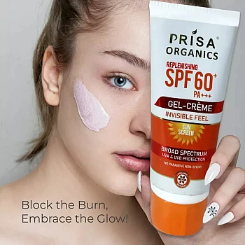 Prisa Organics Replenishing Spf 60 Pa+++ Gel-Cream (100g)