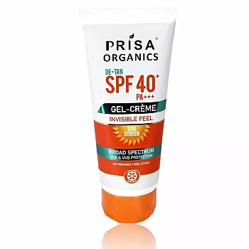 Prisa Organics De-Tan Spf 40 Pa+++ Gel-Cream (100g)