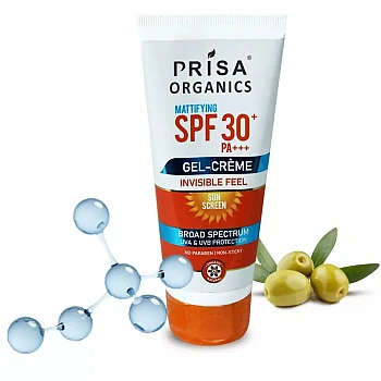 Prisa Organics Mattifying Spf 30 Pa+++ Gel Cream (100g)